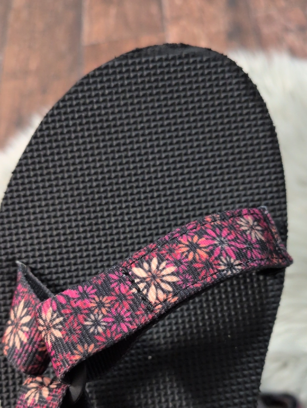 Teva Women's Floral Strap Sandal - Pink and Black - Picture 10 of 10